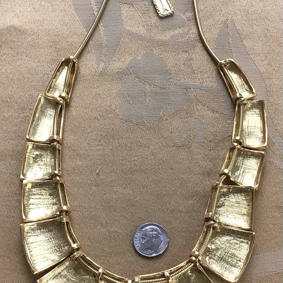 KARINE SULTAN Gold Plated Bib Necklace - Picture 4 of 5